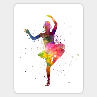 Ballet girl in watercolor Magnet